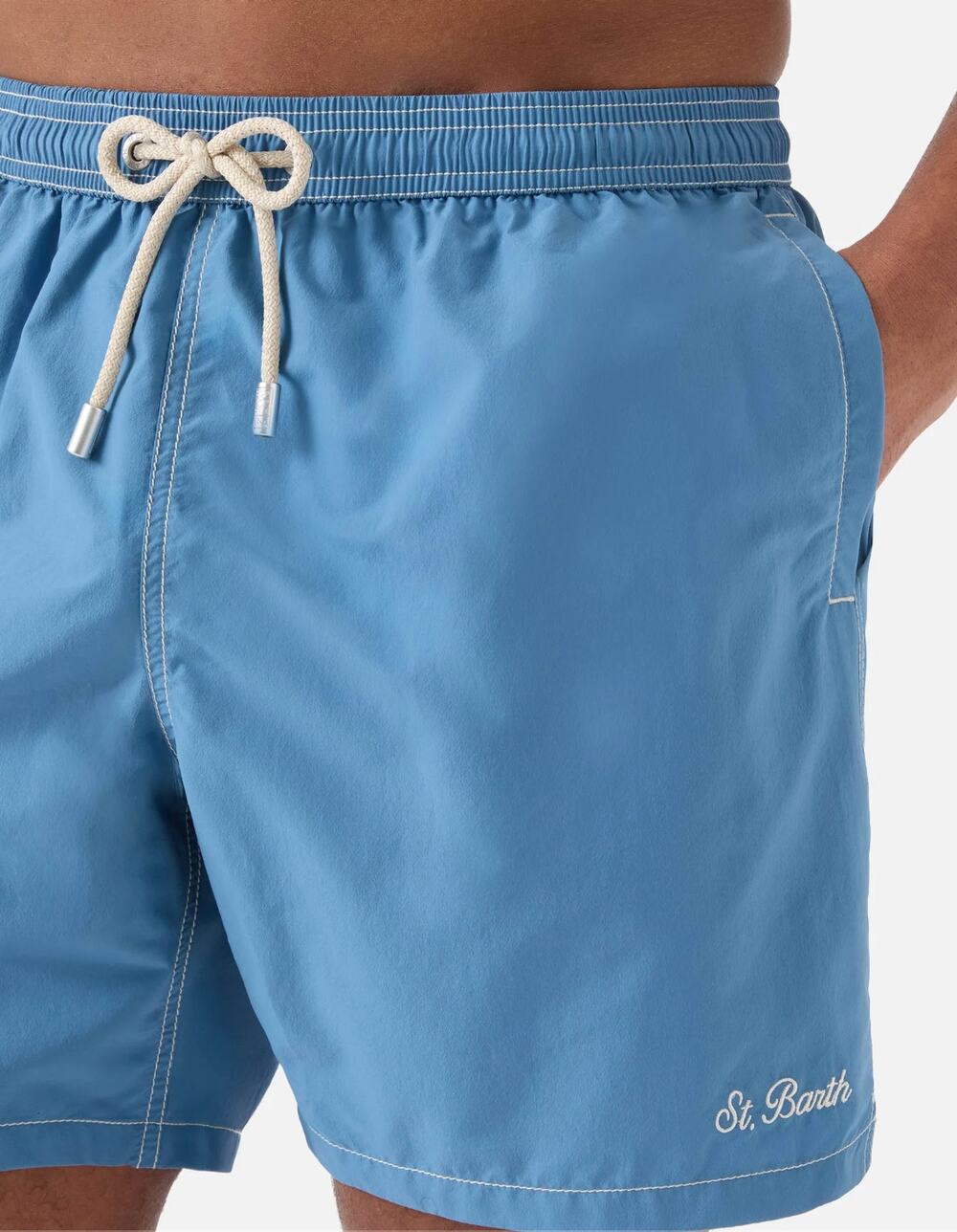 MC2 Saint Barth Patmos Swim Trunks in Dusty Blue Size 3XL